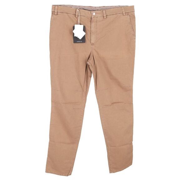 Brunello Cucinelli Slim Fit Jeans in Brown Cotton
